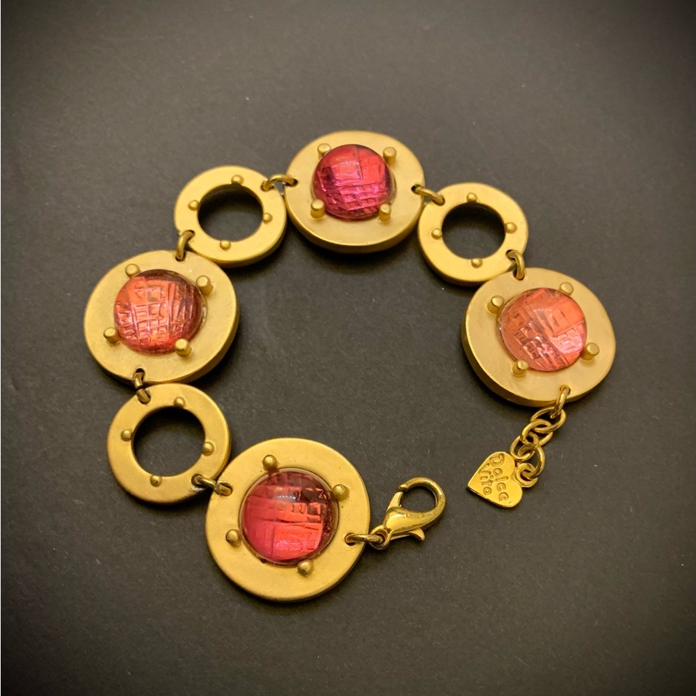 Dolce Vita gold tone and glass cabochon bracelet